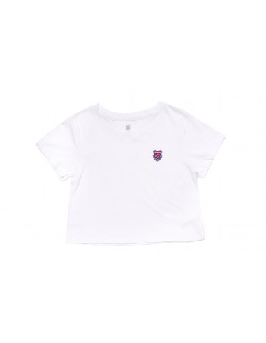 192435-194 | WOMENS TIEBREAKER CROPPED TEE | STARK WHITE